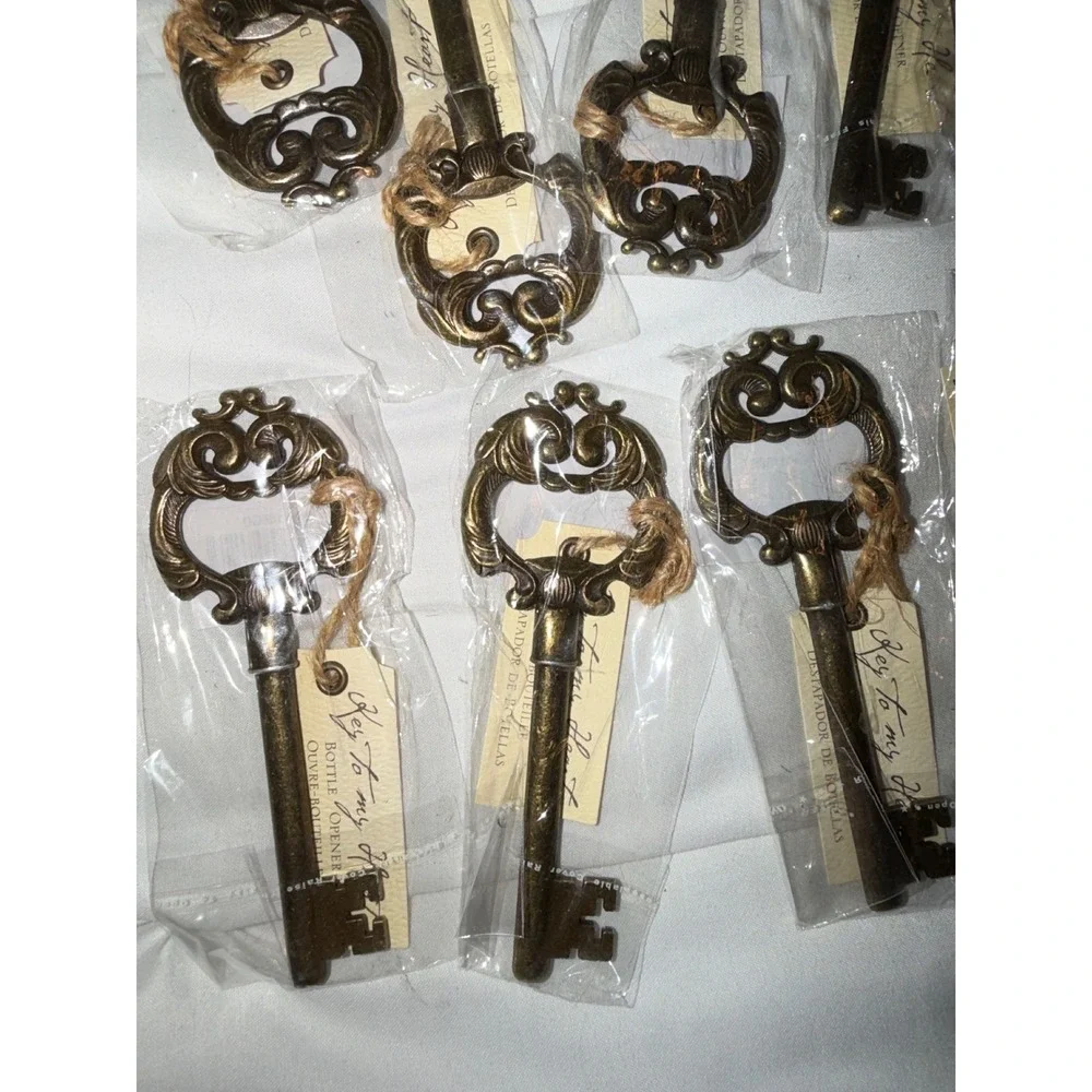 Kate Aspen Antique Bronze Skeleton Key Bottle‎ Opener Wedding Key To My Heart